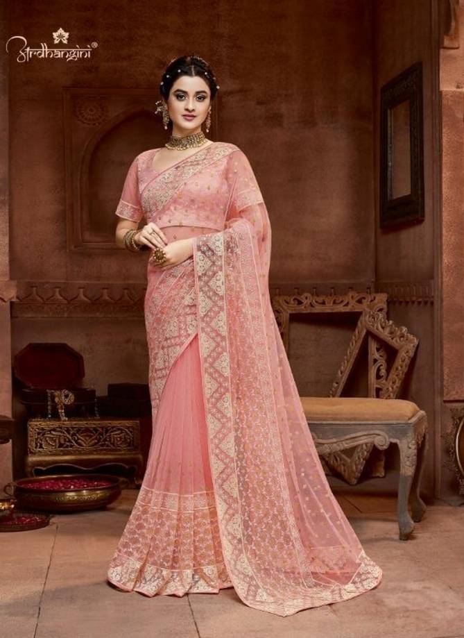 AARDHANGINI SUKANYA Latest Fancy Designer Festive Party Wear Soft net With Santhoon Inner in saree And Blouse Collection